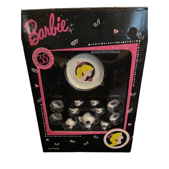 Barbie 35th Anniversary Miniature Nostalgic China Teaset For Ages 8 & Up - Picture 11 of 15